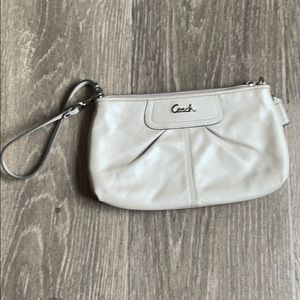 Coach Wristlet Pearlescent White